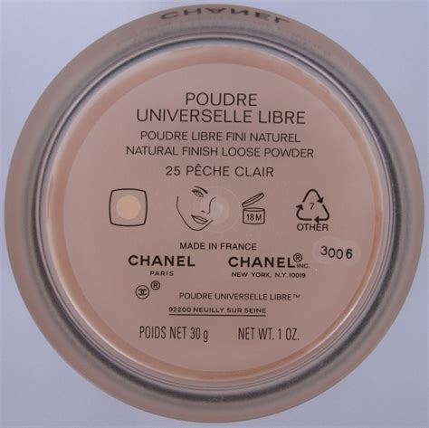 chanel 25 peche clair|Chanel powder universelle libre.